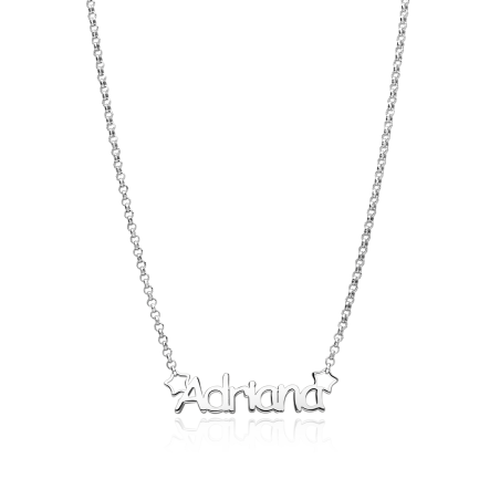 Gargantilla personalizable Plata primera ley estrellas "Cirille"