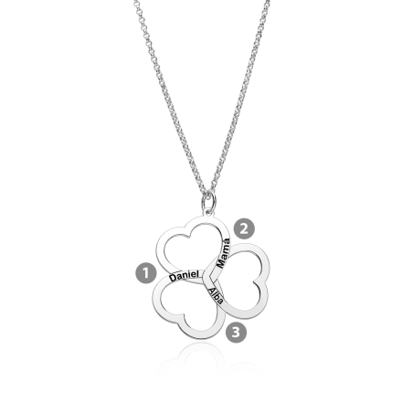 Gargantilla personalizable Plata de primera ley Tréboles "DeDee"