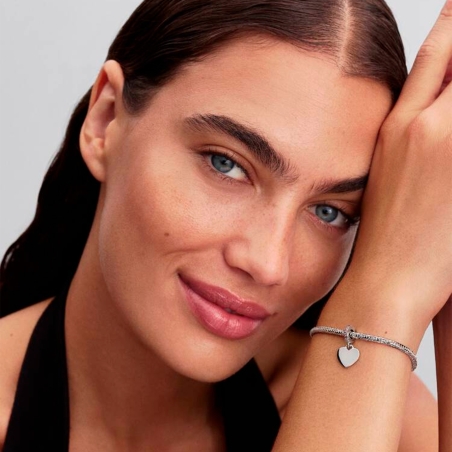 Charm Pandora colgante corazón rosa grabable 793926C02