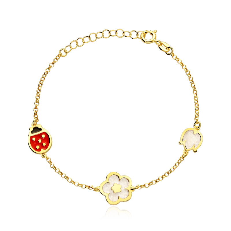 Pulsera Plata primera ley baño y motivos "Xanel"