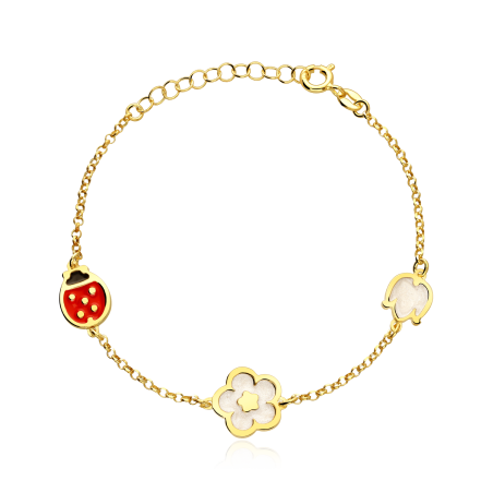 Pulsera Plata primera ley baño y motivos "Xanel"