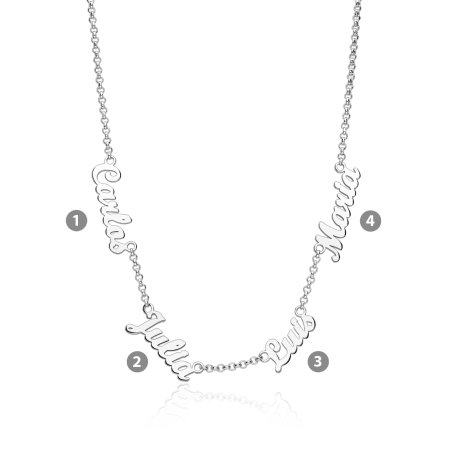 Gargantilla personalizable Plata primera ley múltiple "Dinah"