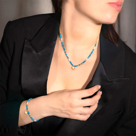 Pulsera Lotus Style acero corazón dorado LS2553-2/1