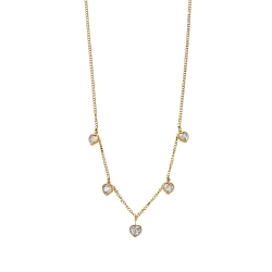 Collar Lotus Style corazones dorados LS2555-1/2