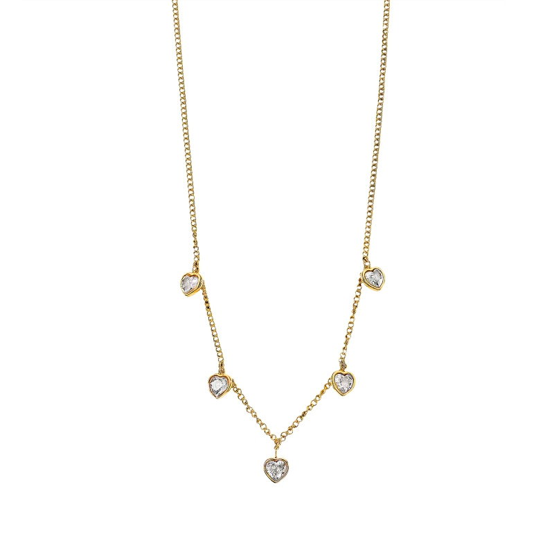 Collar Lotus Style corazones dorados LS2555-1/2