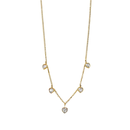 Collar Lotus Style corazones dorados LS2555-1/2