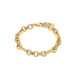 Pulsera Lotus Style acero eslabones dorados LS2579-2/2
