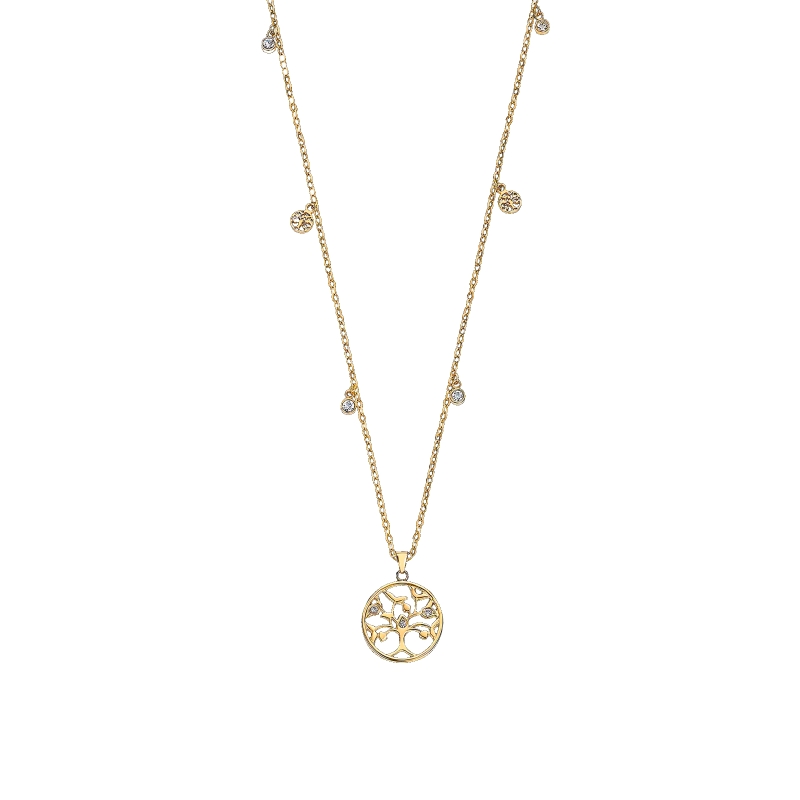 Collar Lotus Style árbol de la vida dorado LS2600-1/2