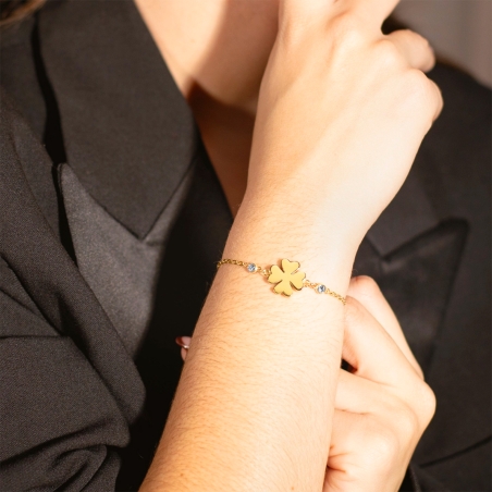 Pulsera Lotus Style trébol dorado LS2601-2/2