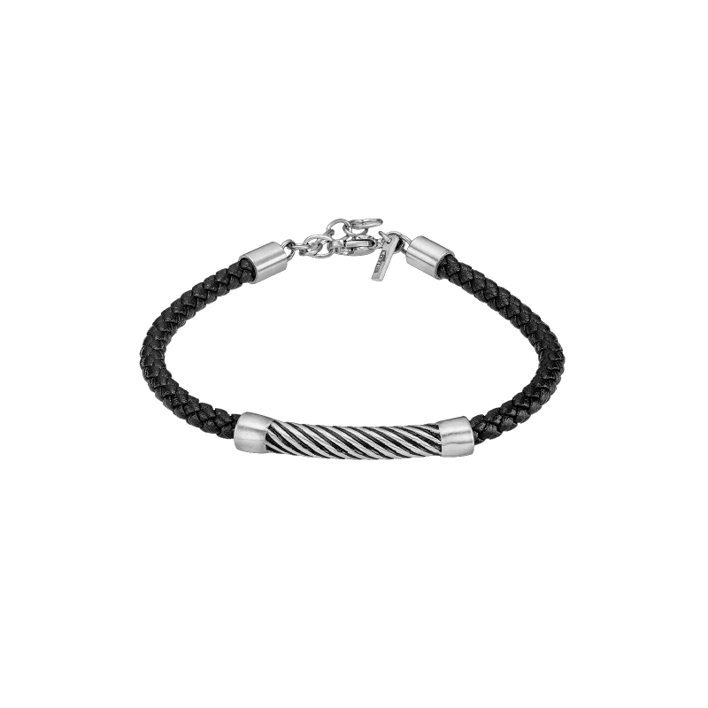 Pulsera Lotus Style Men Basic piel negra LS2548-2/1