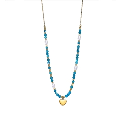 Collar Lotus Style acero corazón dorado LS2553-1/1