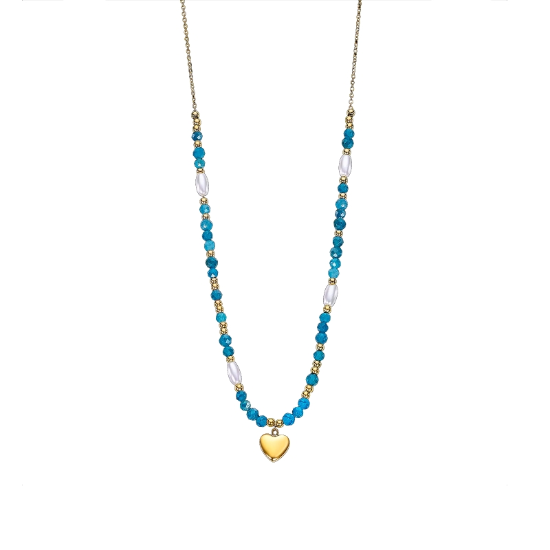 Collar Lotus Style acero corazón dorado LS2553-1/1