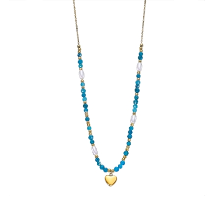 Collar Lotus Style acero corazón dorado LS2553-1/1