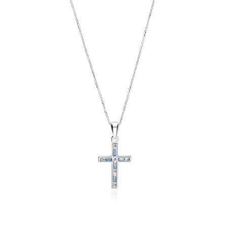 Gargantilla zafiros y diamantes 0.04cts "Bedonia"