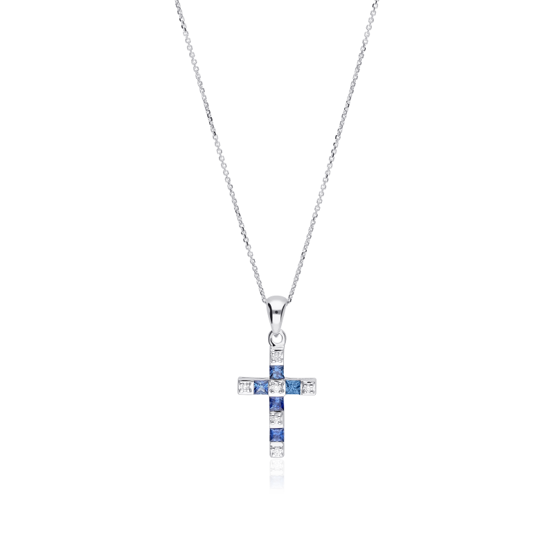 Gargantilla Zafiros y Diamantes "Bedonia"