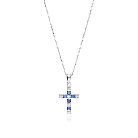 Gargantilla Zafiros y Diamantes "Bedonia"