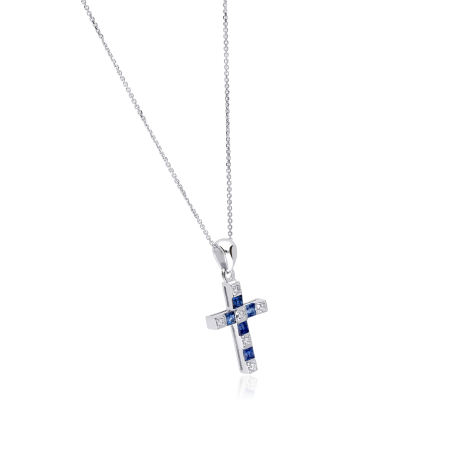 Gargantilla zafiros y diamantes 0.04cts "Bedonia"