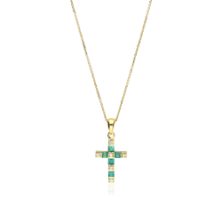 Gargantilla esmeraldas y diamantes 0.04cts "Bedonia"