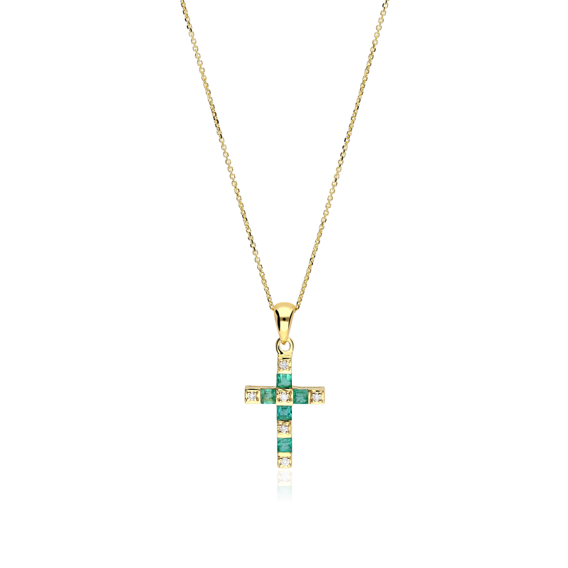 Gargantilla Esmeraldas y Diamantes "Bedonia"