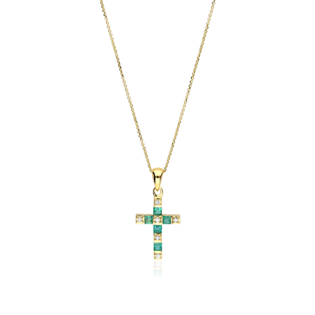 Gargantilla Esmeraldas y Diamantes "Bedonia"