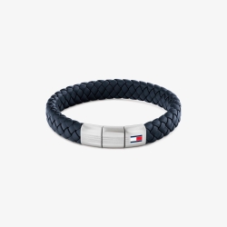Pulsera Tommy Hilfiger piel trenzada azul 2790660