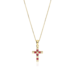 Gargantilla rubíes y diamantes 0.04cts "Bedonia"