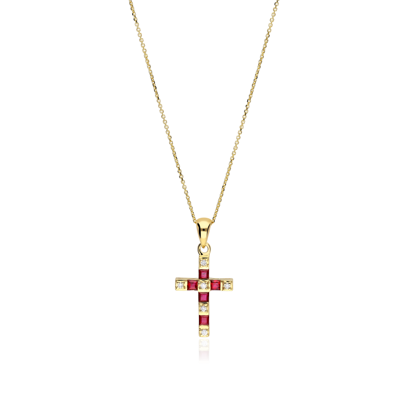 Gargantilla rubíes y diamantes 0.04cts "Bedonia"