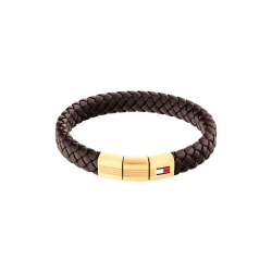 Pulsera Tommy Hilfiger piel trenzada marrón 2790671