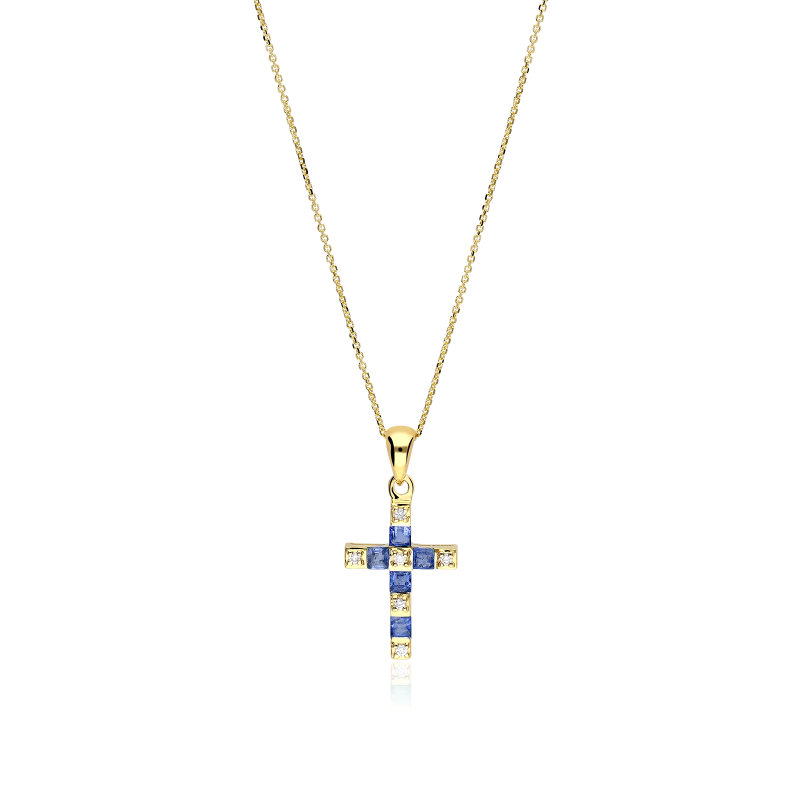 Gargantilla Zafiros y Diamantes "Bedonia"