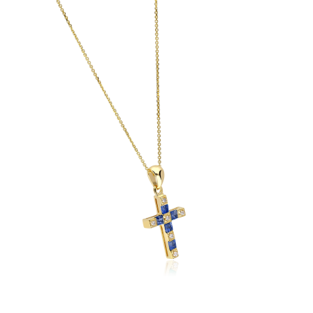 Gargantilla Zafiros y Diamantes "Bedonia"