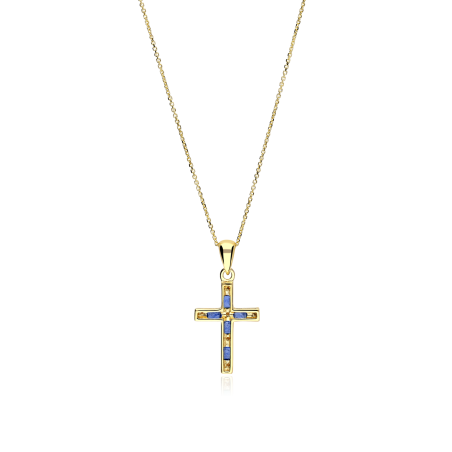 Gargantilla Zafiros y Diamantes "Bedonia"