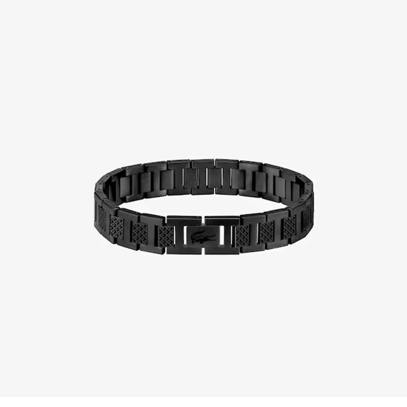 Pulsera Lacoste Metropole acero negro hombre 2040119