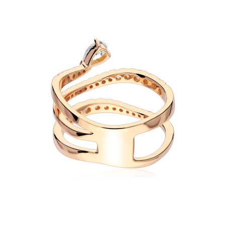 Anillo Oro Rosa 18k y diamantes 0.73cts "Giselle"
