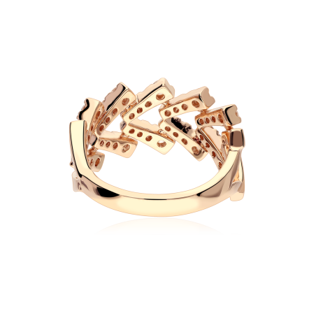 Anillo Oro rosa 18k y diamantes 0.75cts "Silvéa"