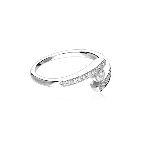 Anillo Oro blanco 18k y diamantes 0.34cts "Grazie"