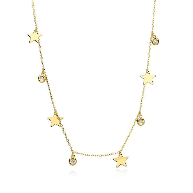 Gargantilla Oro 18k y circonitas "Galae"