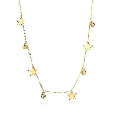 Gargantilla Oro 18k y circonitas "Galae"