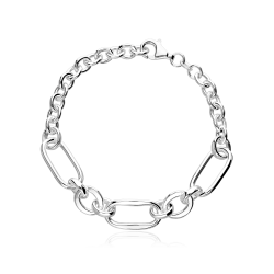 Pulsera Plata primera ley 19cm "Agadir"