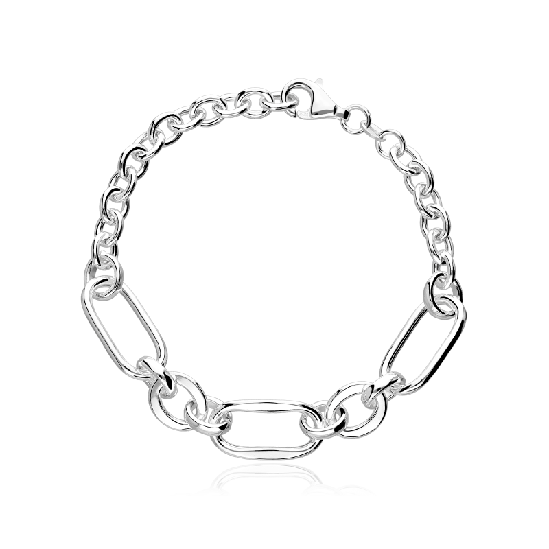 Pulsera Plata primera ley 19cm "Agadir"