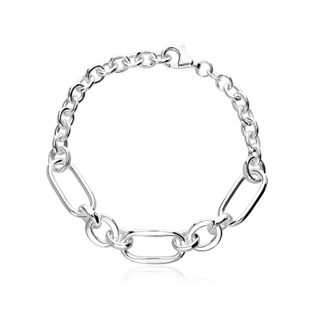 Pulsera Plata primera ley 19cm "Agadir"