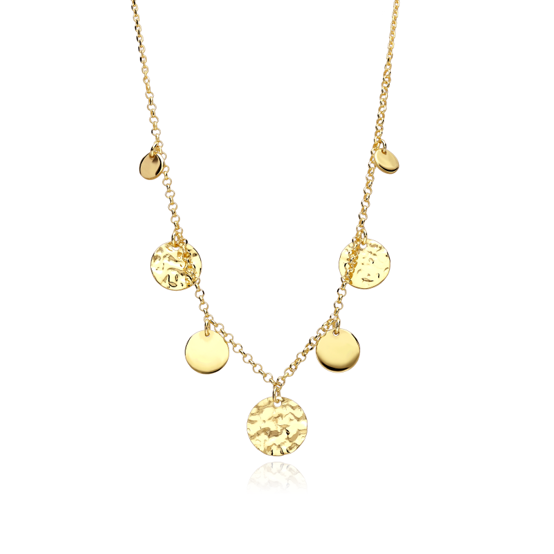 Gargantilla Plata primera ley baño Oro 18k "Attraction"