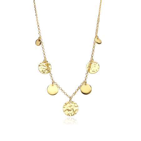 Gargantilla Plata primera ley baño Oro 18k "Attraction"