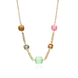 Gargantilla Plata primera ley y gemas "Hadid"