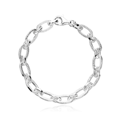 Pulsera Plata Primera ley 18cm "Asilah"