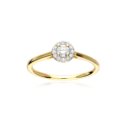 Anillo Oro 18k y diamantes 0.22cts "Mezis"