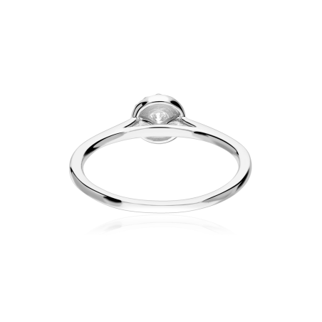 Anillo Oro Blanco 18k y diamantes 0.22cts "Mezis"