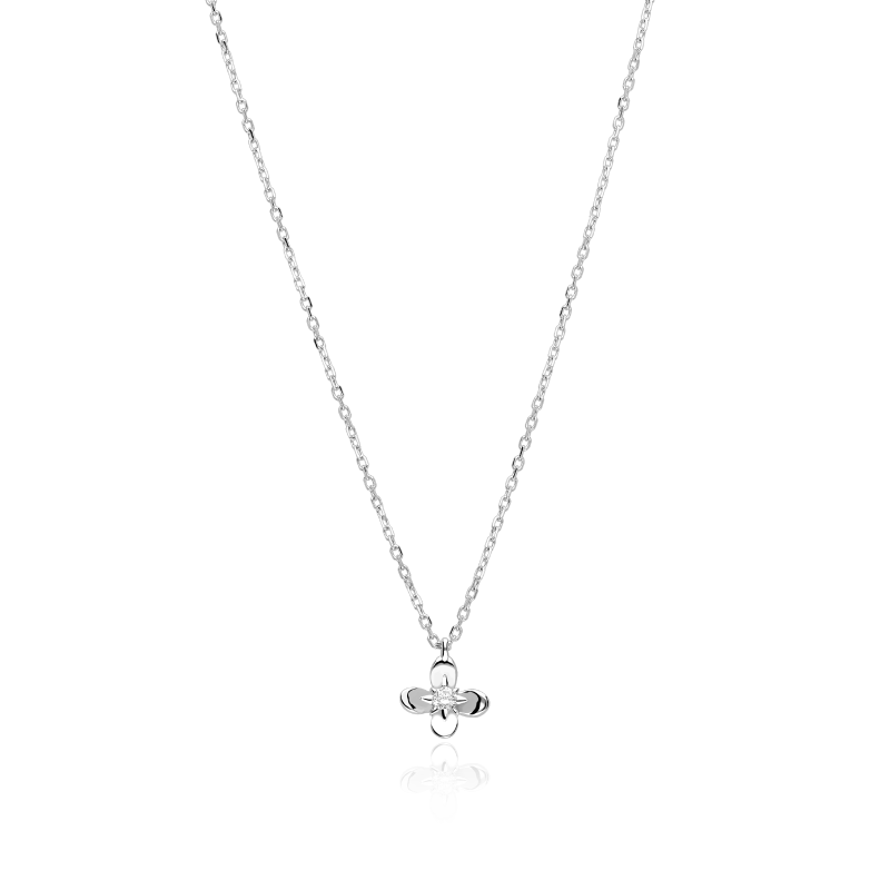 Gargantilla Oro 18k y diamante 0.03cts "Dalia"