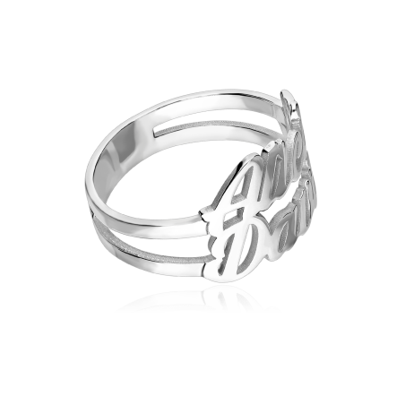 Anillo personalizable Plata primera ley "Turaven"