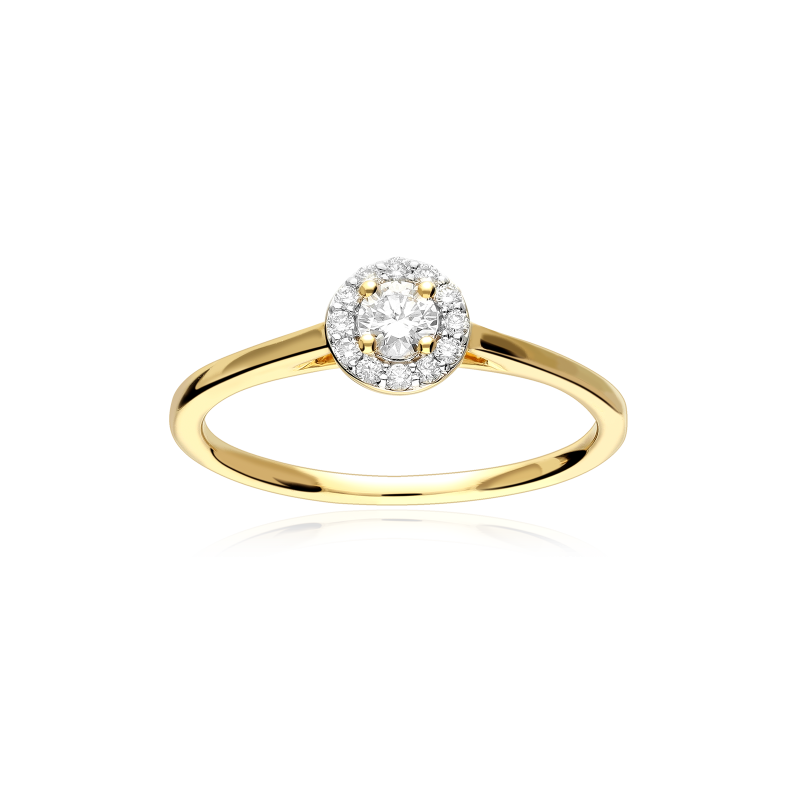 Anillo Oro 18k y diamantes 0.22cts "Mezis"