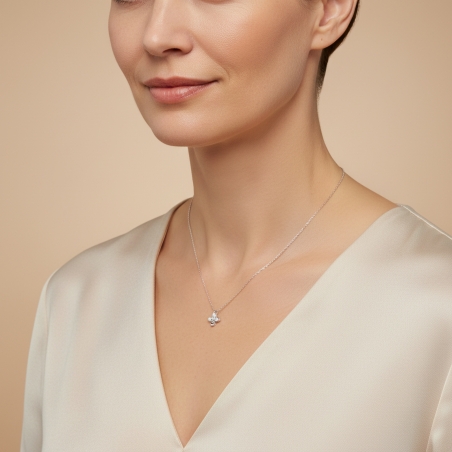 Gargantilla Oro 18k y diamante 0.03cts "Dalia"